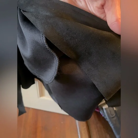 NWOT COALITION LA Jenny Suede Black Trench Coat 🧥 Vegan - Picture 9 of 13